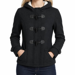 Duvelle - Toggle Front Hooded Duffle Jacket Fall Layering — view 5 of 6