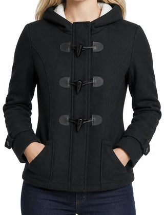 Duvelle - Toggle Front Hooded Duffle Jacket Fall Layering — view 5 of 6