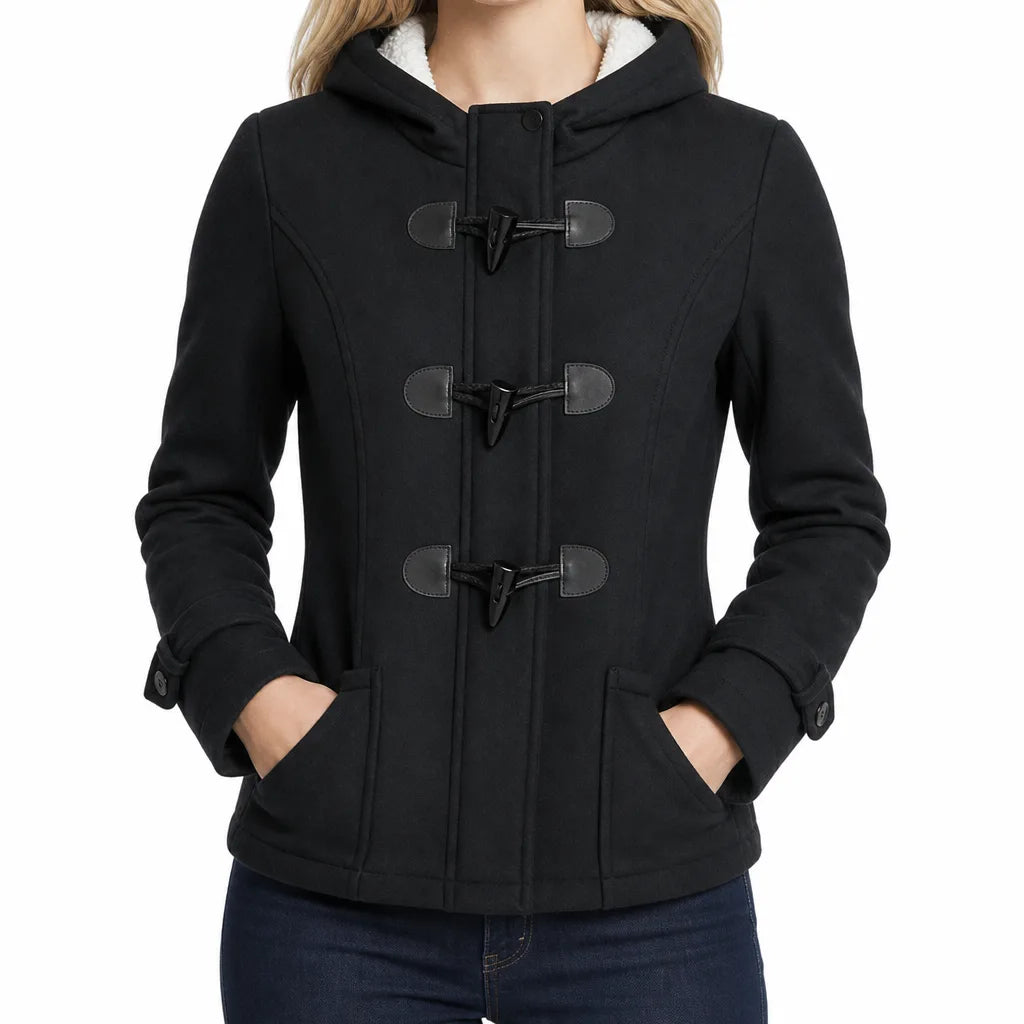 Duvelle - Toggle Front Hooded Duffle Jacket Fall Layering — view 5 of 6