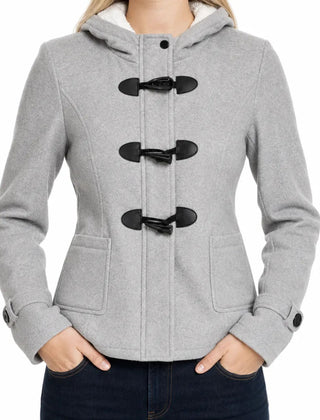Duvelle - Toggle Front Hooded Duffle Jacket Fall Layering — view 6 of 6