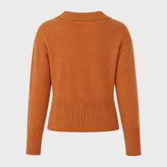 Emberlune - Textured Knit V Neck Sweater Autumn Layering — view 4 of 5