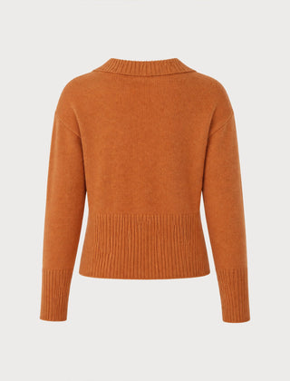 Emberlune - Textured Knit V Neck Sweater Autumn Layering — view 4 of 5