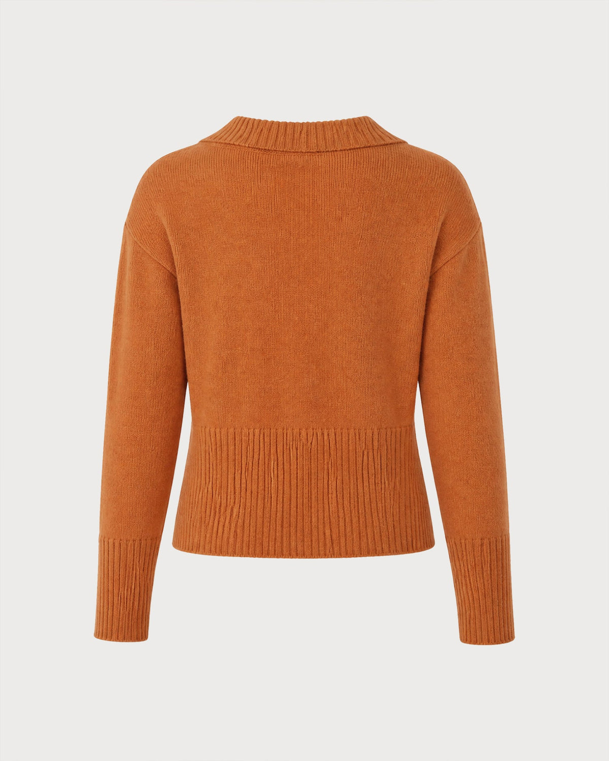Emberlune - Textured Knit V Neck Sweater Autumn Layering — view 4 of 5