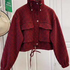 Fallowyn - Checked Cropped Jacket Casual Autumn Layering — view 8 of 10
