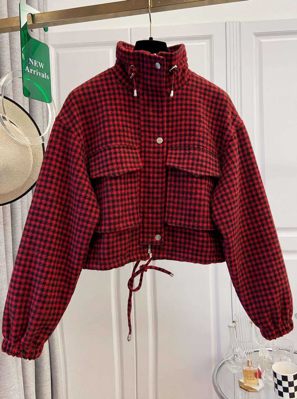 Fallowyn - Checked Cropped Jacket Casual Autumn Layering — view 8 of 10