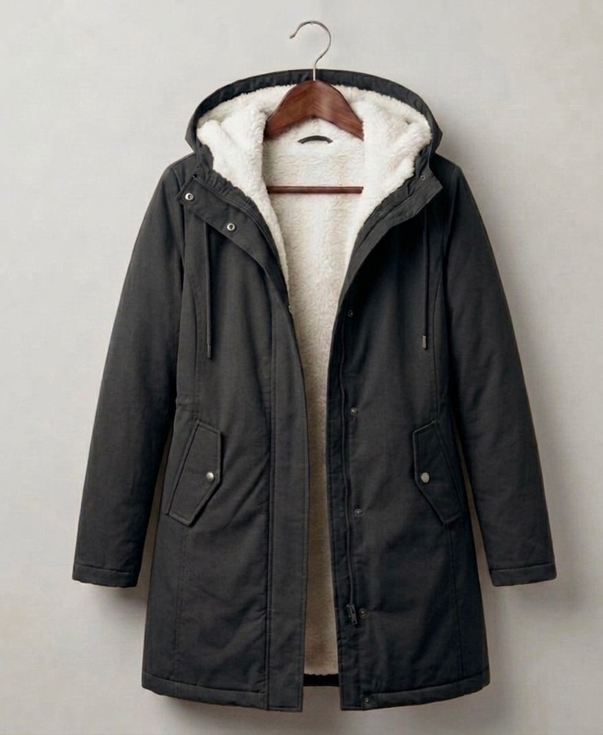 Fenmara - Long-Line Hooded Coat Winter Commuting