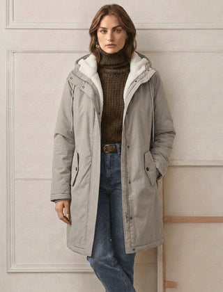 Fenmara - Long-Line Hooded Coat Winter Commuting — view 3 of 10