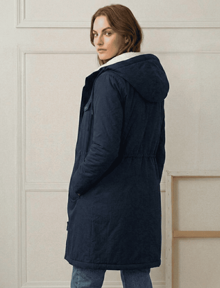 Fenmara - Long-Line Hooded Coat Winter Commuting — view 6 of 10