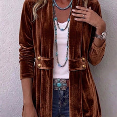 Fenmora - Open Front Jacket Layering Piece For Evenings