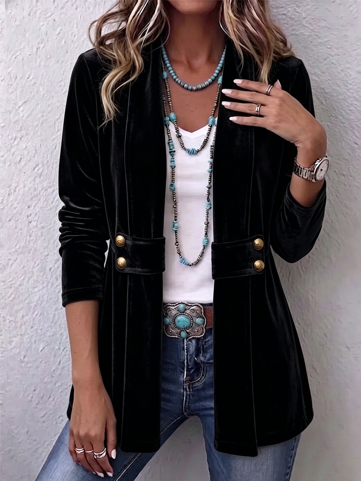 Fenmora - Open Front Jacket Layering Piece For Evenings — view 4 of 8
