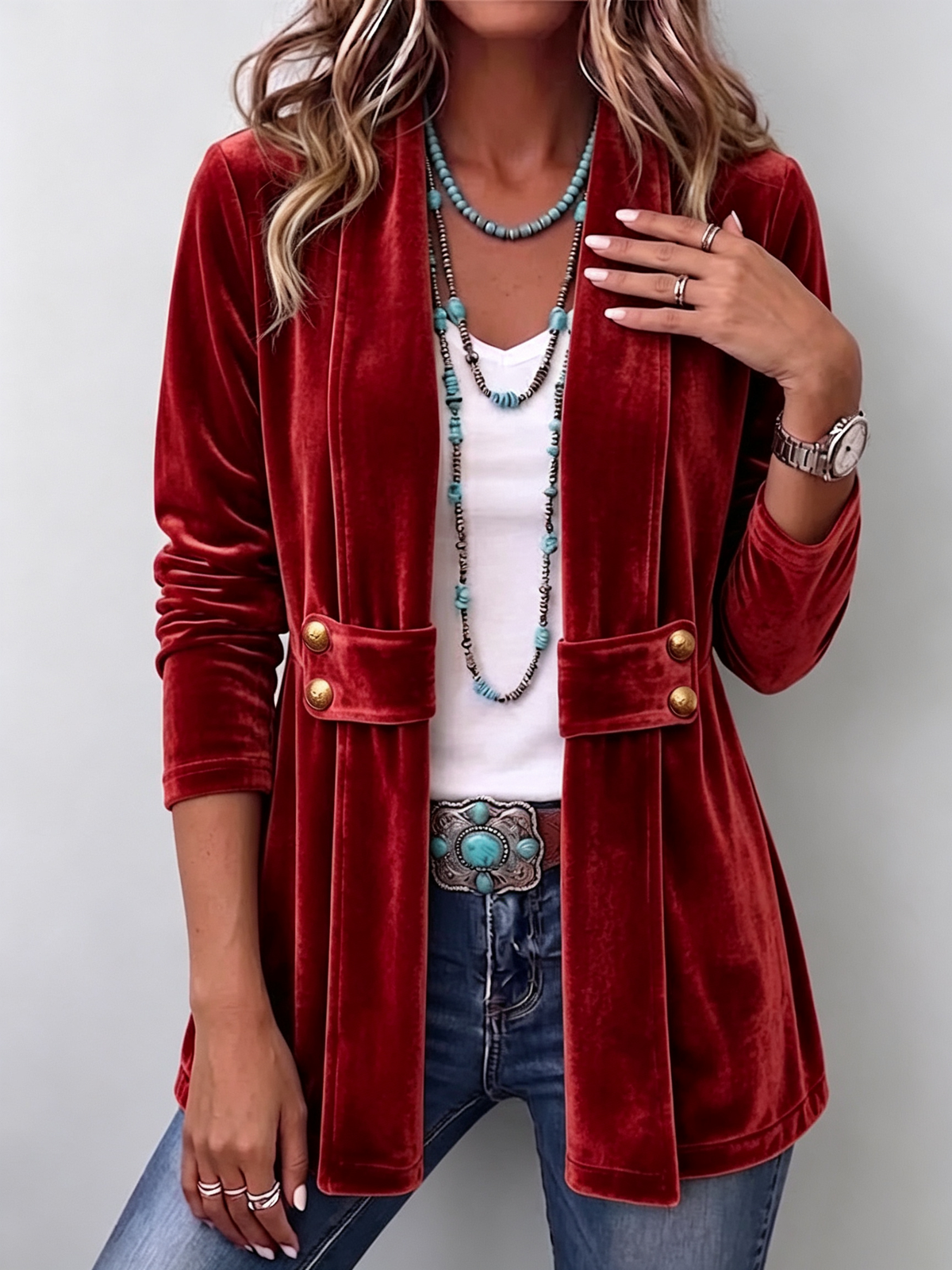 Fenmora - Open Front Jacket Layering Piece For Evenings — view 6 of 8