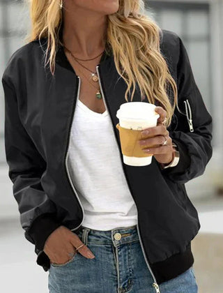 Ferrando - Classic Zip-Up Bomber Jacket Everyday Layering
