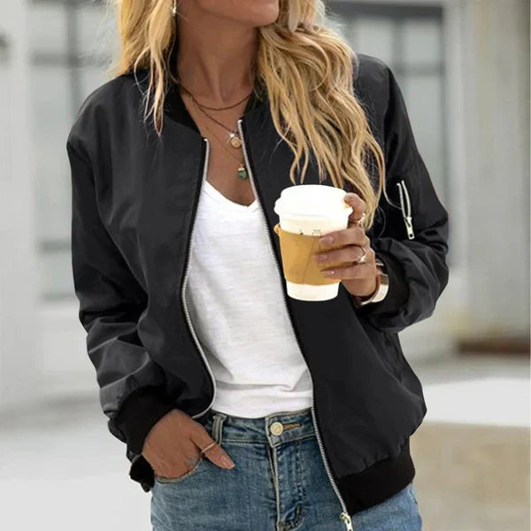 Ferrando - Classic Zip-Up Bomber Jacket Everyday Layering