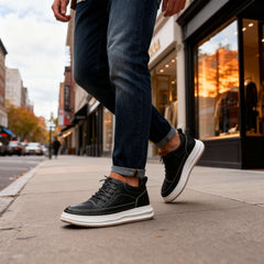 Kestrian - Leather Sneakers Everyday Smart Casual Wear — view 6 of 8