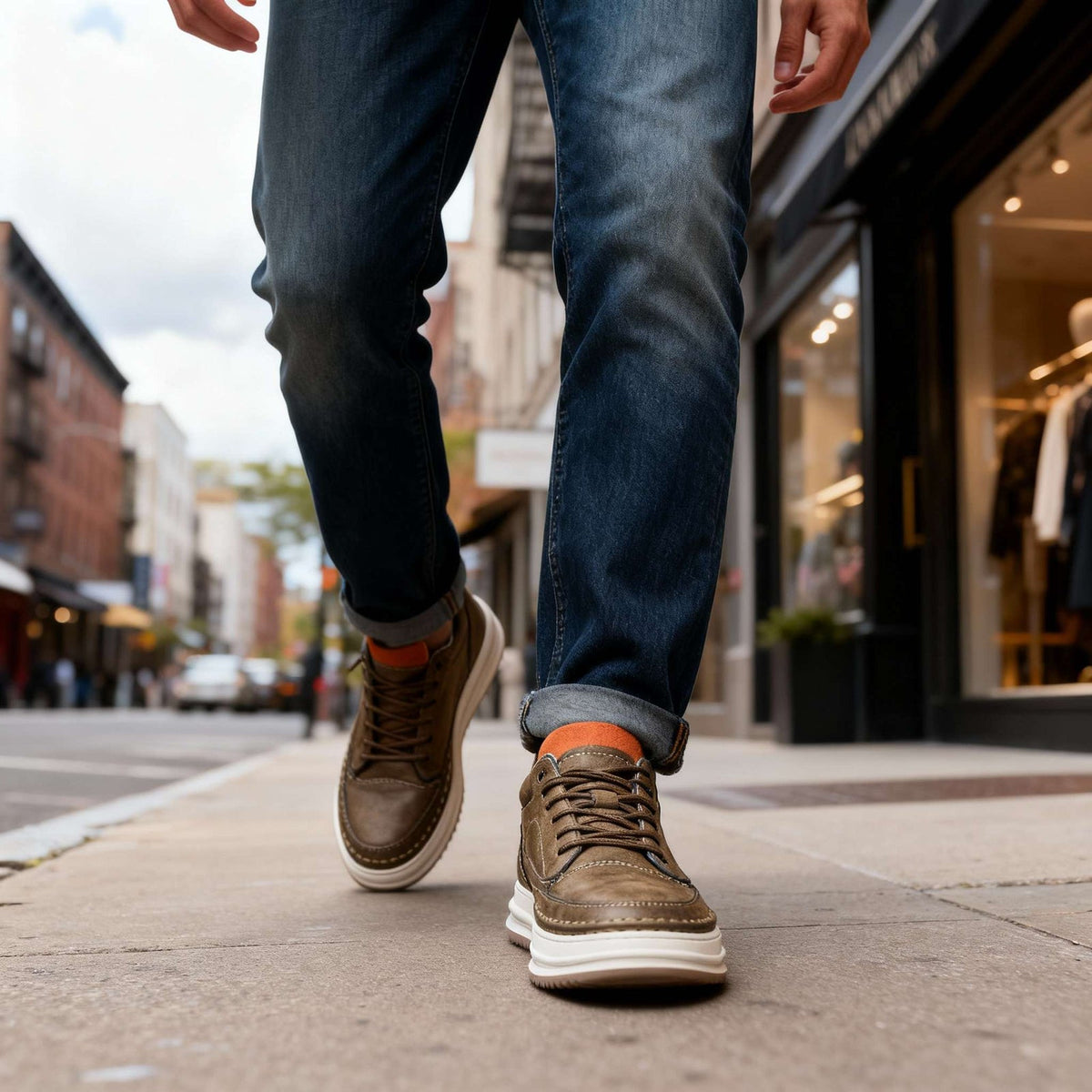 Kestrian - Leather Sneakers Everyday Smart Casual Wear — view 5 of 8