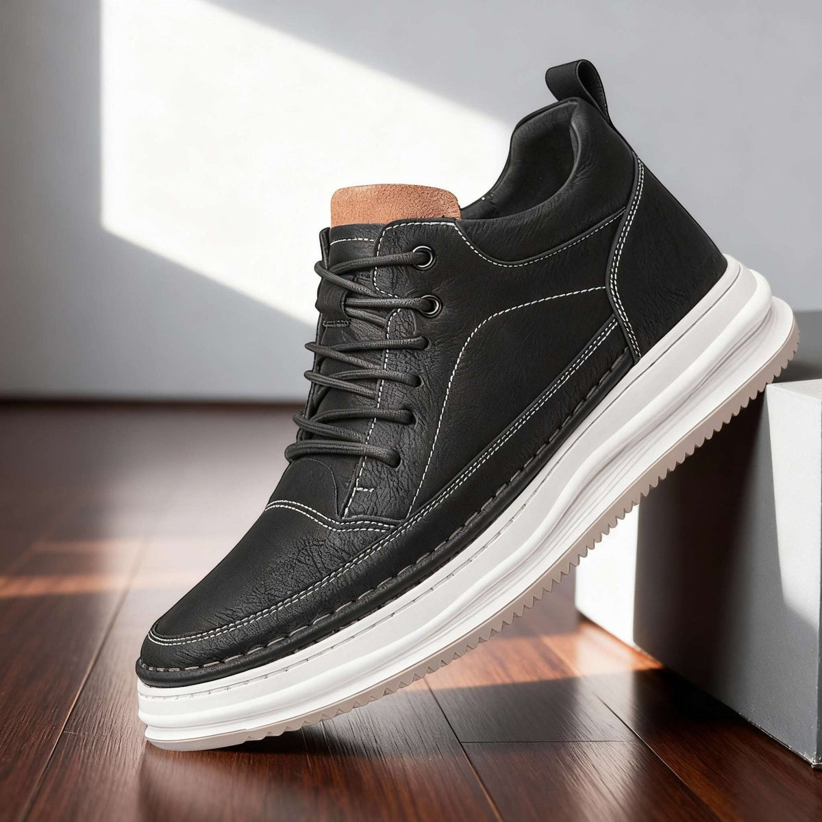 Kestrian - Leather Sneakers Everyday Smart Casual Wear — view 2 of 8