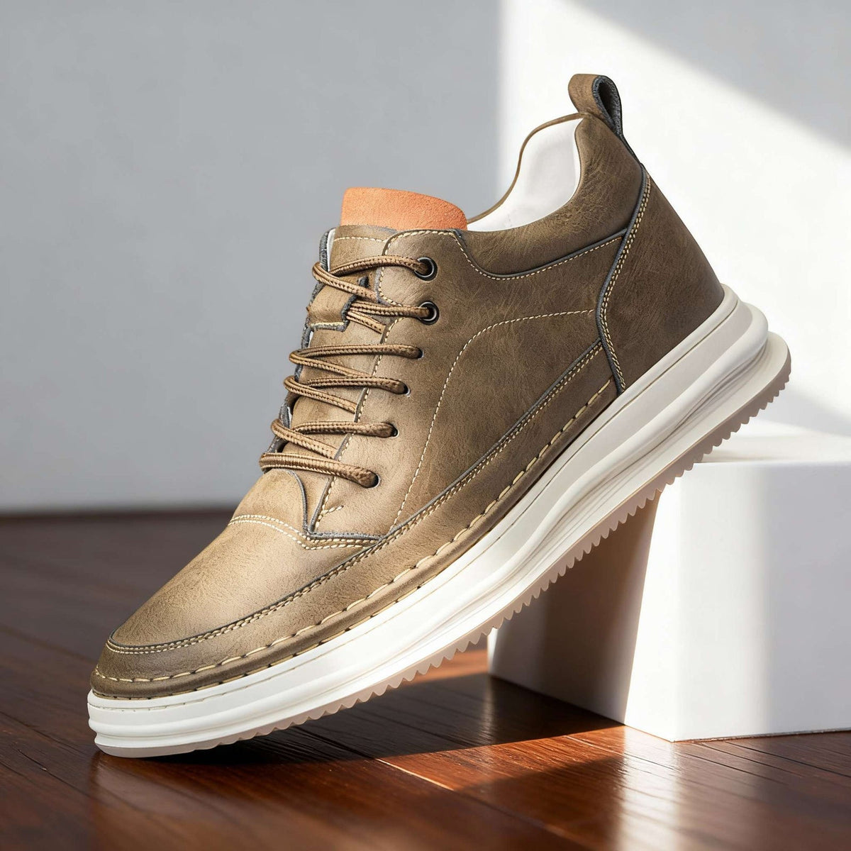 Kestrian - Leather Sneakers Everyday Smart Casual Wear