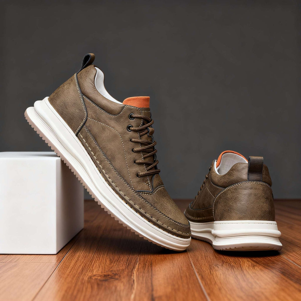 Kestrian - Leather Sneakers Everyday Smart Casual Wear — view 3 of 8