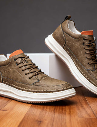Kestrian - Leather Sneakers Everyday Smart Casual Wear — view 7 of 8