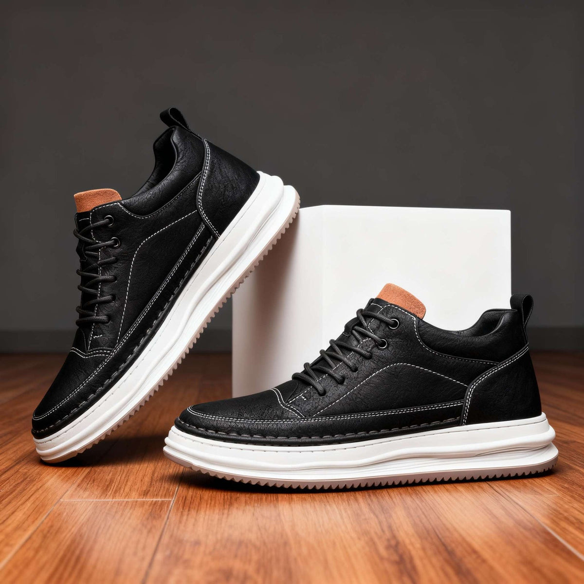 Kestrian - Leather Sneakers Everyday Smart Casual Wear — view 8 of 8