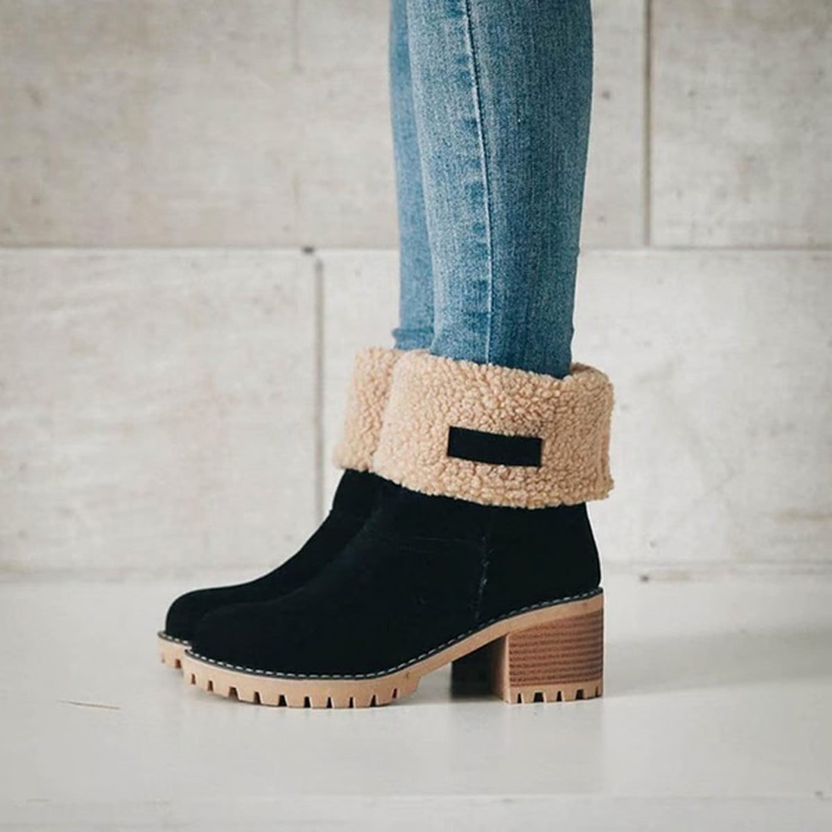 Frostelle - Chunky Heel Boots For Snowy Days