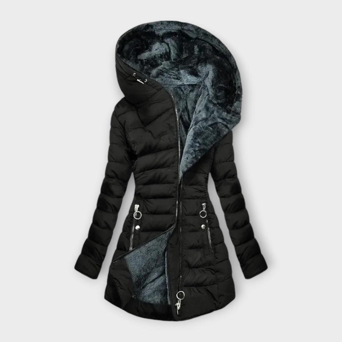 Frostvale - Long Quilted Puffer Coat Winter Wear — view 2 of 3
