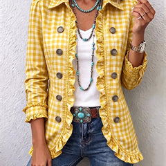 Ginnetta - Gingham Check Jacket Casual Weekend Wear — view 5 of 7