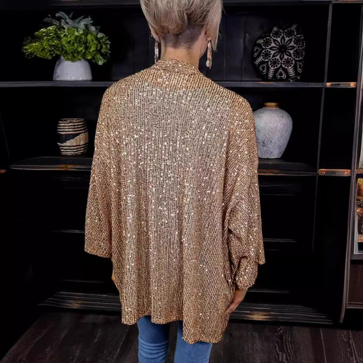Glimmera - Sequin Embellished Cardigan Festive Evening Wear — view 4 of 9