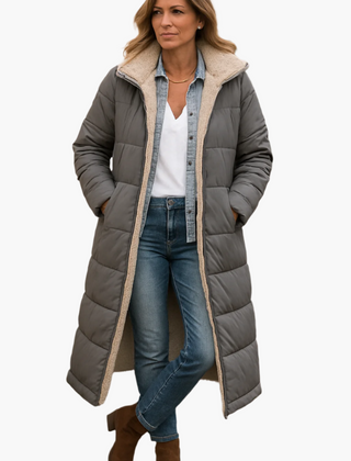 Hiverna - Quilted Longline Puffer Jacket Winter Commuting — view 3 of 7