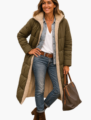 Hiverna - Quilted Longline Puffer Jacket Winter Commuting — view 5 of 7