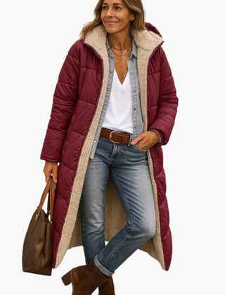 Hiverna - Quilted Longline Puffer Jacket Winter Commuting — view 6 of 7