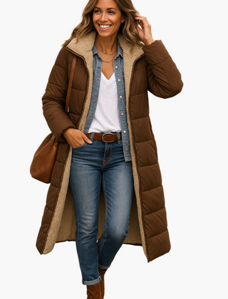 Hiverna - Quilted Longline Puffer Jacket Winter Commuting — view 7 of 7