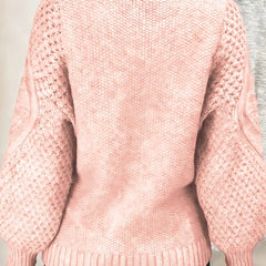 Lanterna - Cable Knit Lantern Sleeve Everyday Pullover — view 2 of 8
