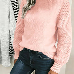 Lanterna - Cable Knit Lantern Sleeve Everyday Pullover — view 4 of 8