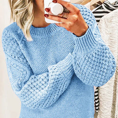 Lanterna - Cable Knit Lantern Sleeve Everyday Pullover — view 6 of 8