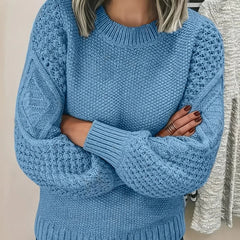 Lanterna - Cable Knit Lantern Sleeve Everyday Pullover — view 7 of 8
