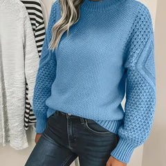 Lanterna - Cable Knit Lantern Sleeve Everyday Pullover — view 8 of 8