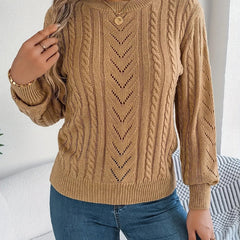 Larenne - Cable Knit Pullover Sweater Everyday Layering — view 2 of 10