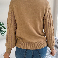 Larenne - Cable Knit Pullover Sweater Everyday Layering — view 3 of 10