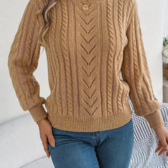 Larenne - Cable Knit Pullover Sweater Everyday Layering — view 6 of 10