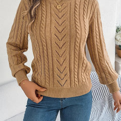 Larenne - Cable Knit Pullover Sweater Everyday Layering — view 7 of 10