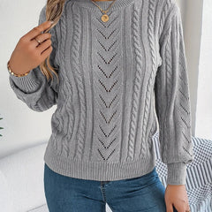 Larenne - Cable Knit Pullover Sweater Everyday Layering — view 8 of 10