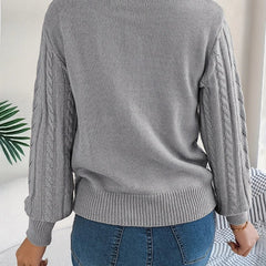 Larenne - Cable Knit Pullover Sweater Everyday Layering — view 9 of 10