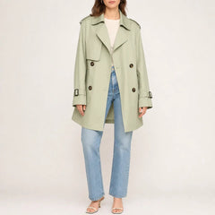 Larenne - Double Breasted Trench Coat For Everyday Layering