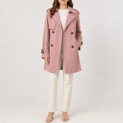 Larenne - Double Breasted Trench Coat For Everyday Layering — view 2 of 5