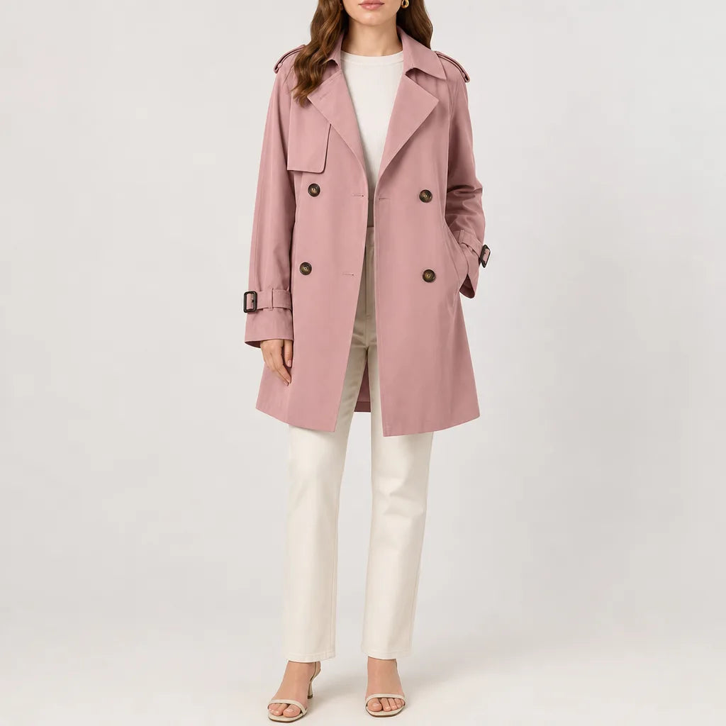 Larenne - Double Breasted Trench Coat For Everyday Layering — view 2 of 5