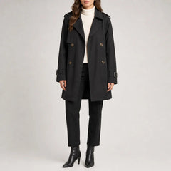 Larenne - Double Breasted Trench Coat For Everyday Layering — view 3 of 5