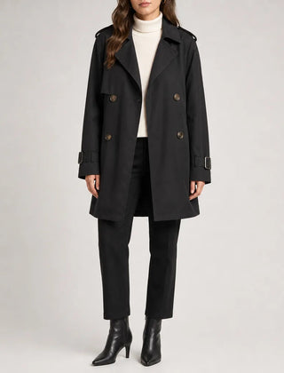 Larenne - Double Breasted Trench Coat For Everyday Layering — view 3 of 5