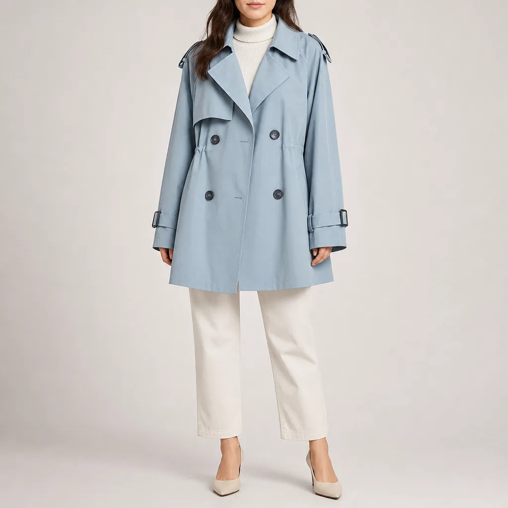 Larenne - Double Breasted Trench Coat For Everyday Layering — view 5 of 5
