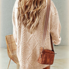 Linvora - Cable Knit Sweater Dress Everyday Elegant Styling — view 9 of 10